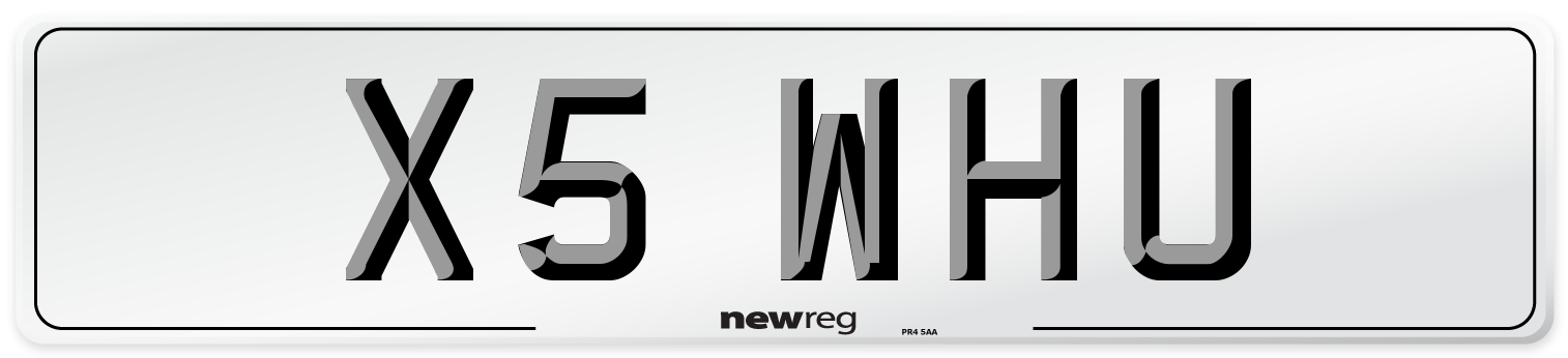 X5 WHU Number Plate from New Reg